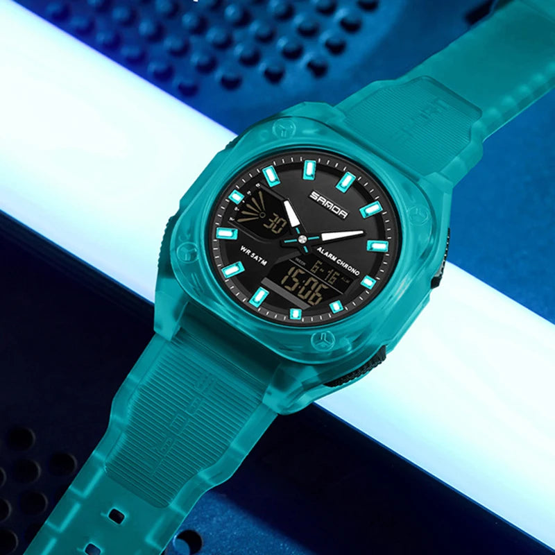 Men Sports Watches 2025 Top Brand Luxury Men Digital Quartz Wrist Watches For Male Clock Dual Display Multifunction Wristwatch