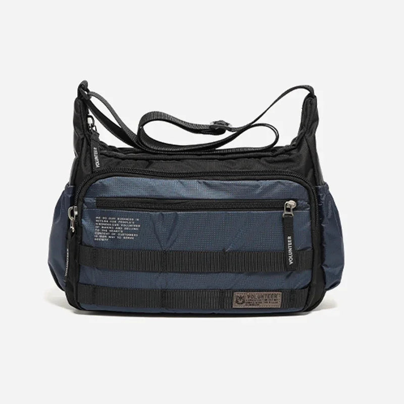 Volunteer Men's Crossbody Shoulder Bag Multipurpose Laptop Messenger Bag Casual Oxford Commuter Lightweight Sling Bags 1829-06