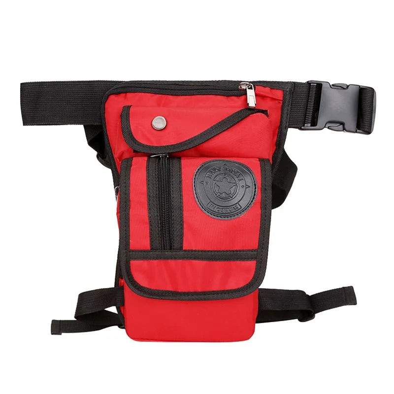 Men Drop Leg Bag Waist Fanny Pack Motorcycle Rider Tactical Military Messenger Cross Body Outdoor Sports Male Belt Hip Bum Bags