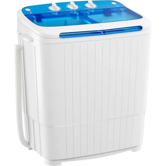 INTERGREAT Portable Waher and Dryer, 12.1lbs Mini Small Washing Machine Combo with Spin Dryer, Compact Twin Tub Laundry Washer