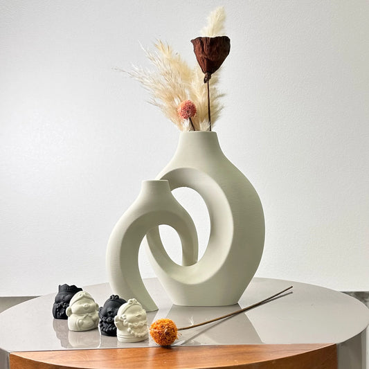 2 Piece Hug Large Size Dried Vase Max 8.66 Inch, Suitable for Home Decoration Ornaments, Office Decoration Flower Arrangement Dr