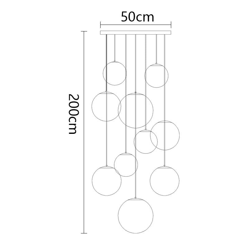 Nordic home decor dining room Pendant lamp lights indoor lighting stair lamp hanging light chandelier lamps for living room