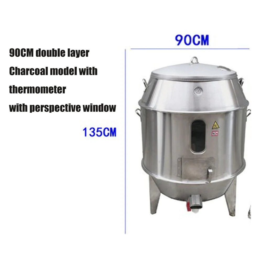Vertical Charcoal Forno Stainless Steel Duck Chicken Oven Commercial Meat Roast Stove Goose Crispy Pork Belly Hanging Oven