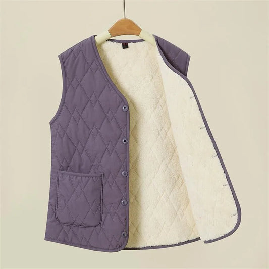 Vests woman  Autumn Winter Fleece Sleeveless Jackets Women's clothing Waist Coat Fashion Solid Waistcoat