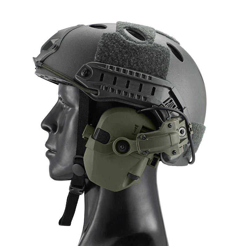 Electronic Shooting Headset Helmet Mounted Version Hunting Pickup and Noise Reduction Tactical Headset Hearing Protection