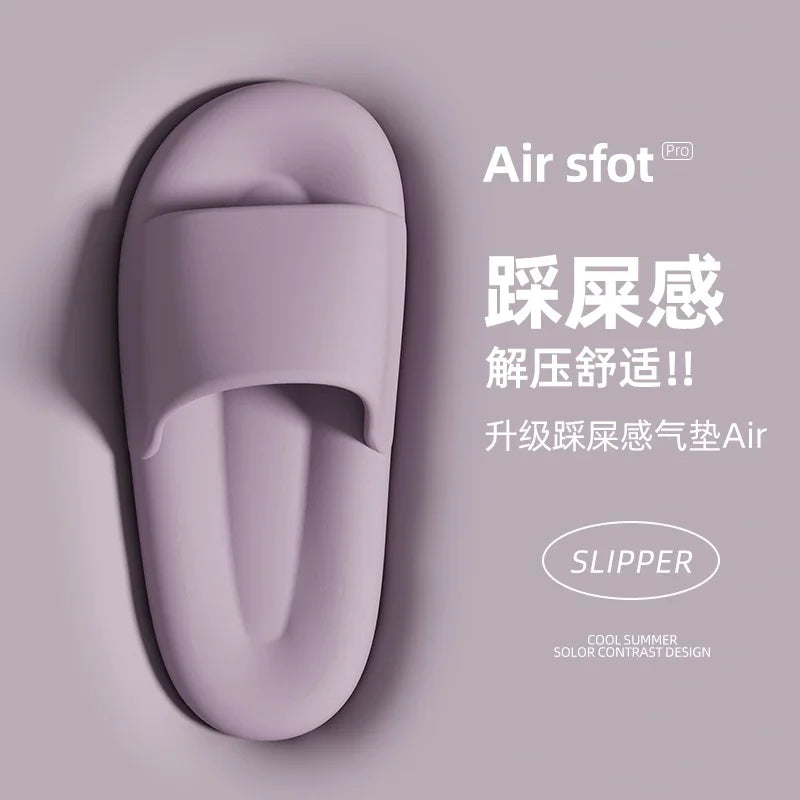 Men's Women's Soft Sole Pillow Slippers Lightweight Open Toe Non Slip EVA Sandals Indoor Outdoor Quick Drying Bathroom Shoes