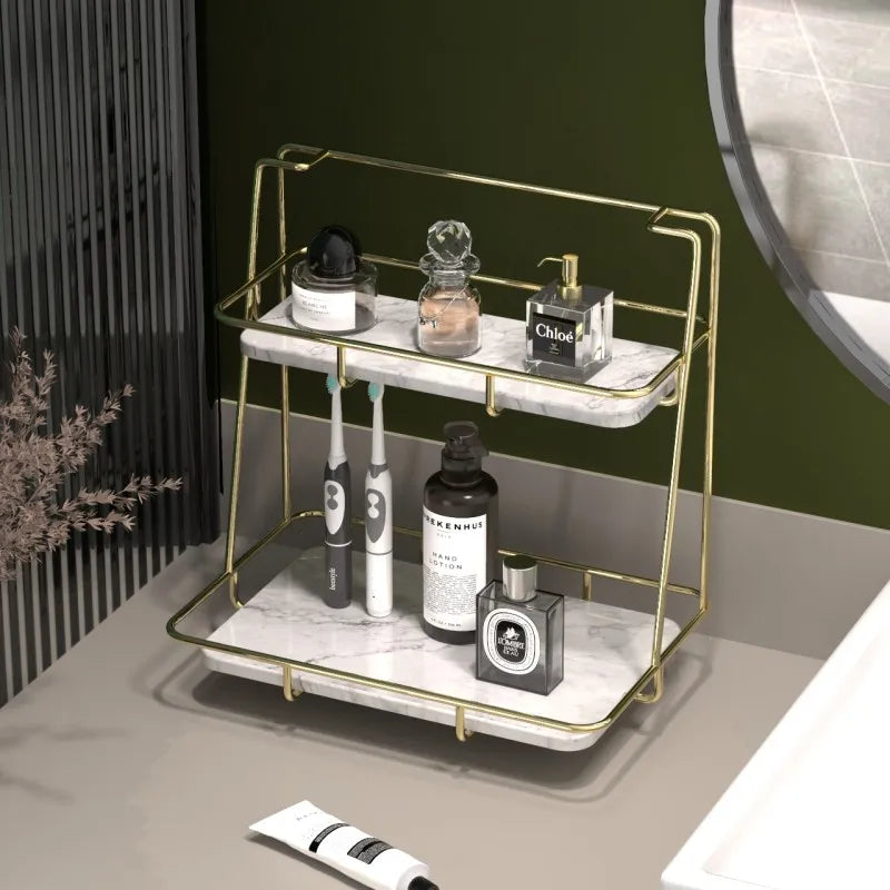 Bathroom Toiletries Counter Storage Shelf Bathroom Corner Shelf Bathroom Toothbrush Storage Shelf Cosmetics Organizer Shelf