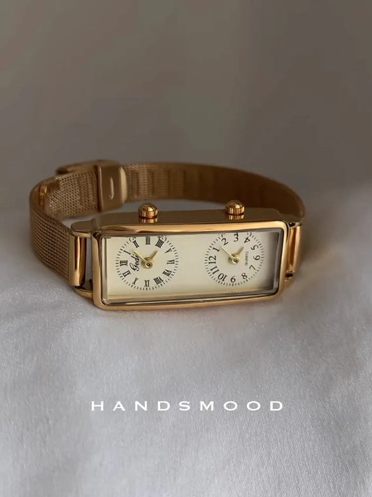 2025 new new vintage women's watches leather design bracelet fashion retro elegant quartz watches for women
