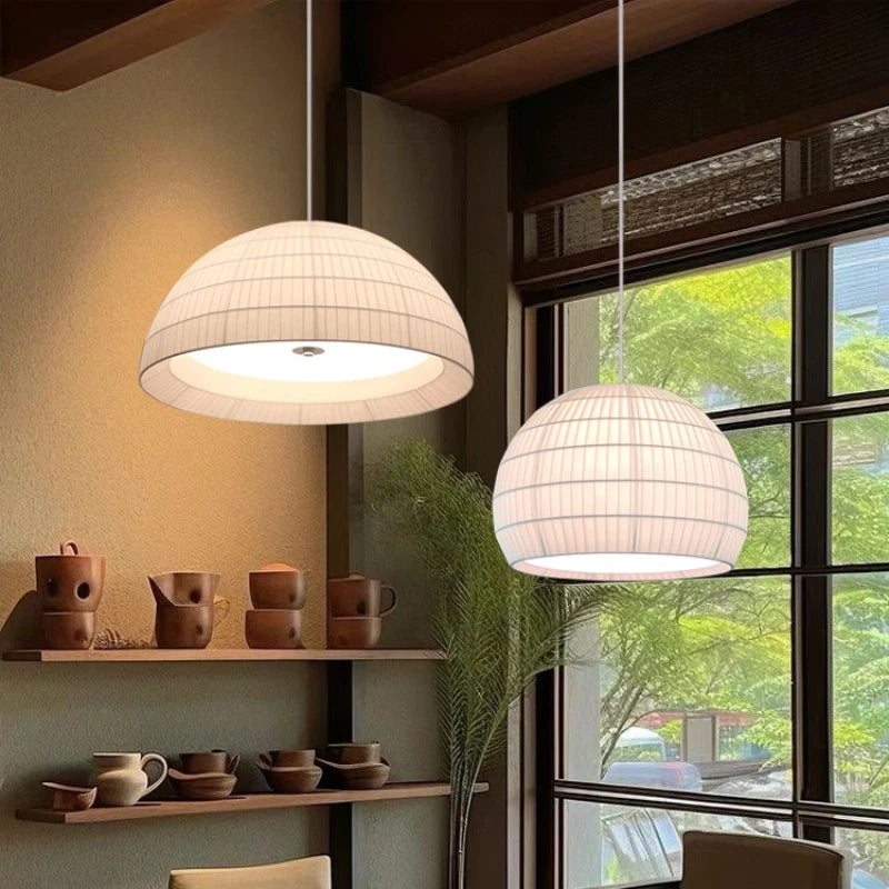 Home Decor Fabric Restaurant LED Chandeliers for Bedroom Coffee Dining Room Table Bar Pendant Lamp Lighting Suspension Luminaire