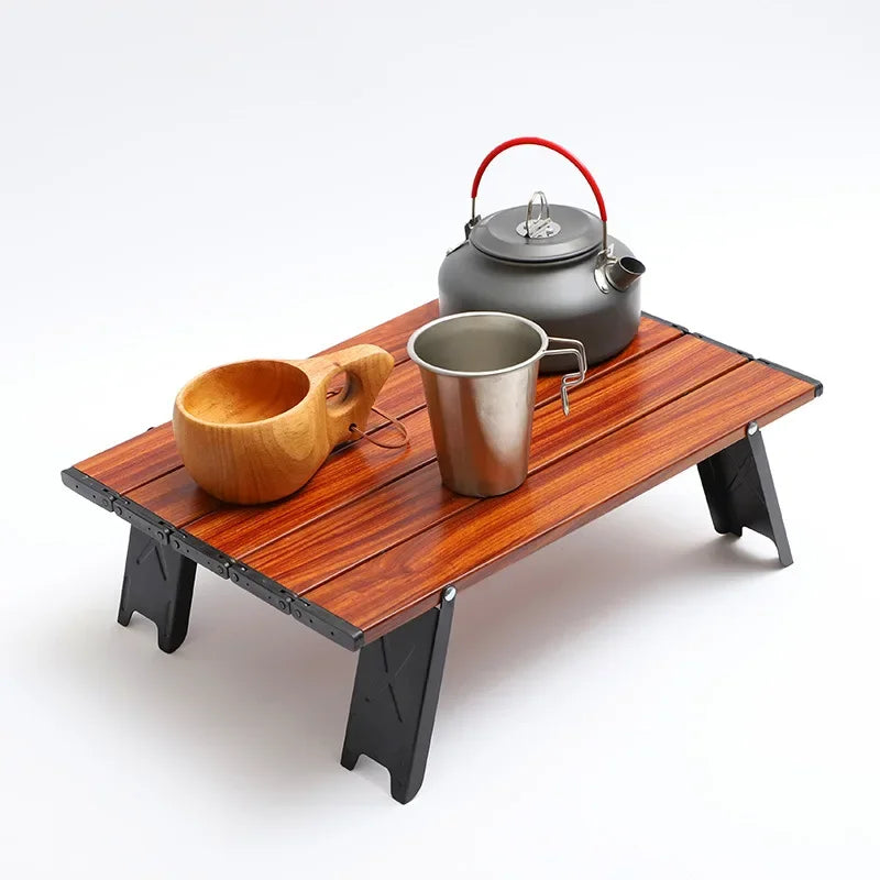 Portable Folding Aluminum Alloy Light Weight Outdoor Furniture Camping Hiking Desk Traveling Outdoor Picnic Table