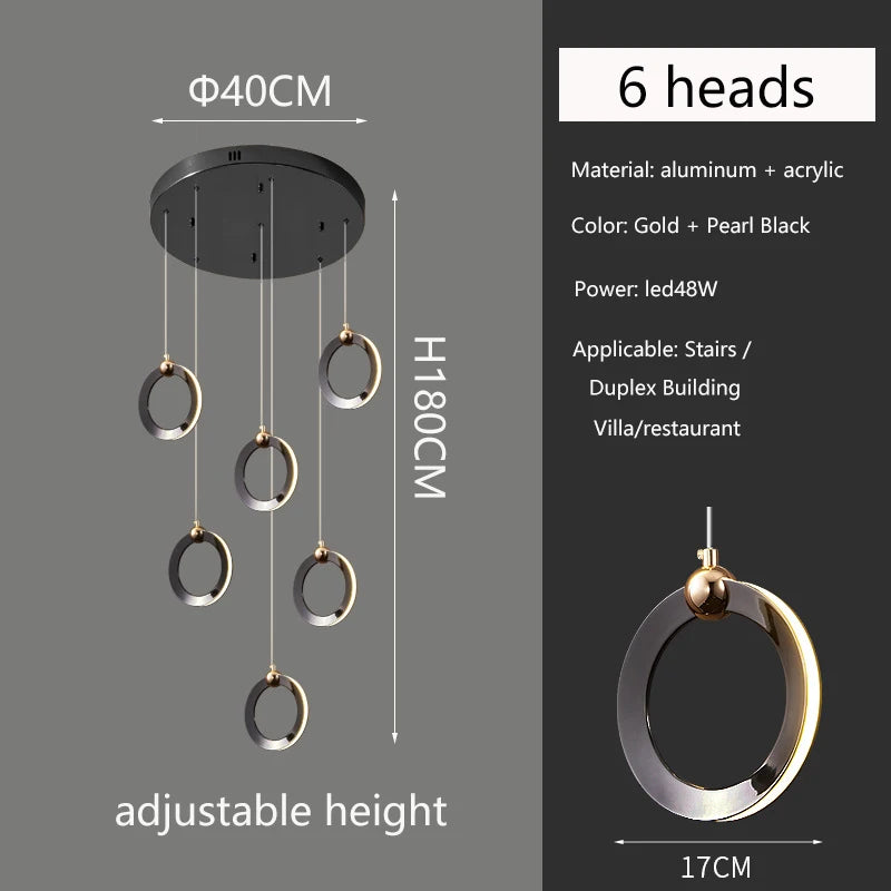 Modern luxury chandelier.  Creative design.  Suitable for villas, duplexes, hotels, restaurants.  Home lighting