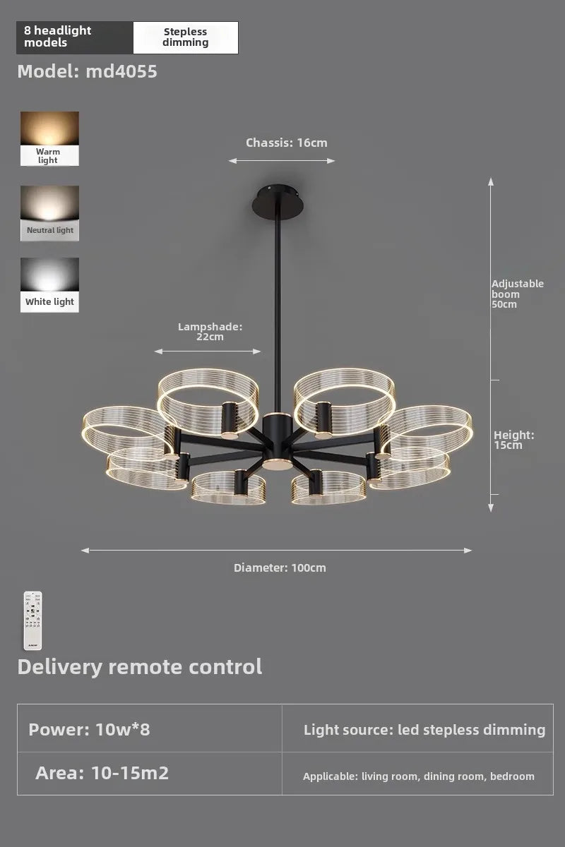 Living Room Pendant Light Simple Luxurious Nordic Fixture Bedroom Dining Room Ceiling Chandelier Home Decor Lighting 220V 110V