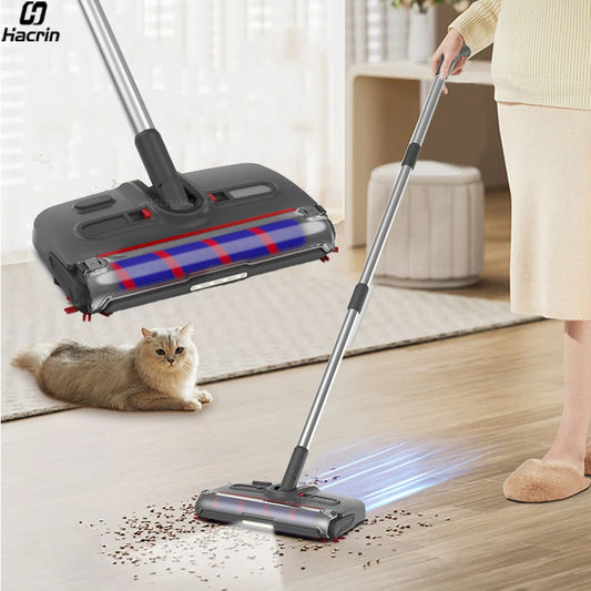 Electric Sweeper Portable Handheld Carpet Floor Sweeper Cleaning Machine Wireless Electric Mop Rechargeable Rotary Floor Mopping