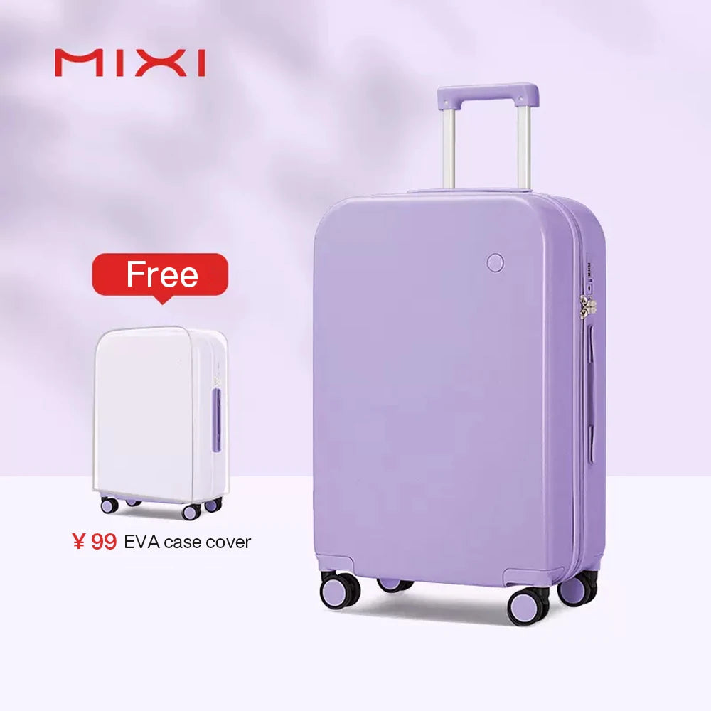 Mixi Puristic Design Travel Luggage Rolling Wheel Hardside Women Suitcase Men Trolley Case 16 20 Carry On/Big 22 24 26 28 Inch