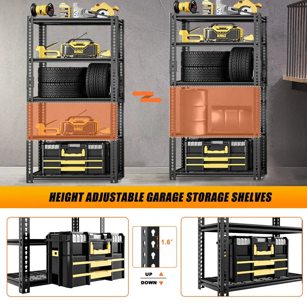 4/5 Tiers Adjustable Heavy Duty Storage Shelving Unit Steel Organizer Wire Rack