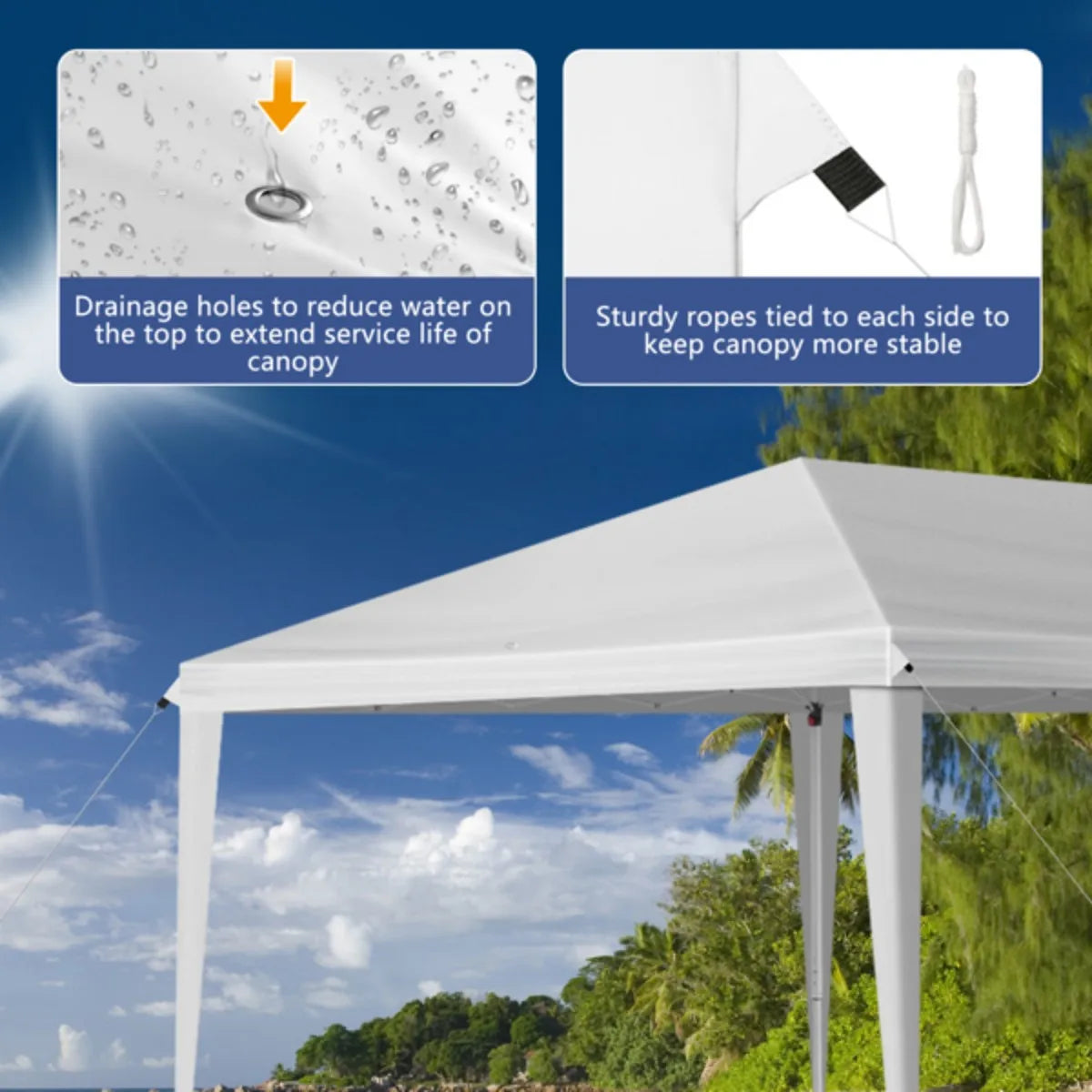 10x30ft Outdoor Pop Up Canopy, Portable Instant Canopy Tent for Outdoor Events Party Wedding Birthday Graduation Canopy Tent