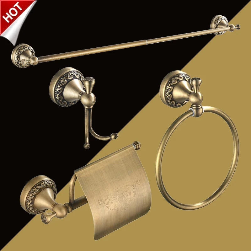 Bathroom Accessories Antique Bronze Towel Shelf Toilet Paper Holder Soap Holder Towel Rack Tumble Holder Antique Bronze ELF4001