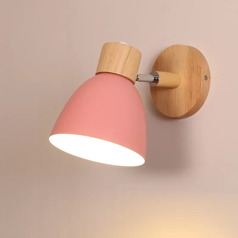 Modern Fashion Design Iron Art Circular Adjustable Home Hotel Bedroom solid color Wall Light LED Reading Light Study Balcony