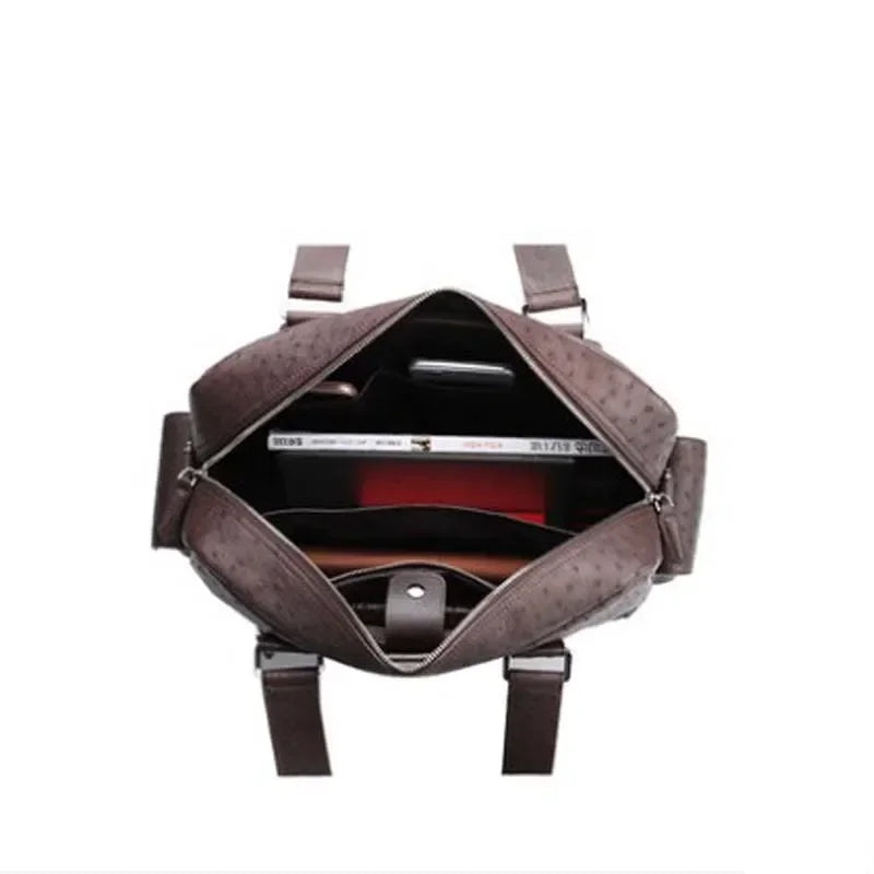 mafeimengge new arrival Ostrich leather bag  male  business  leisure  men handbag business trip male Travel