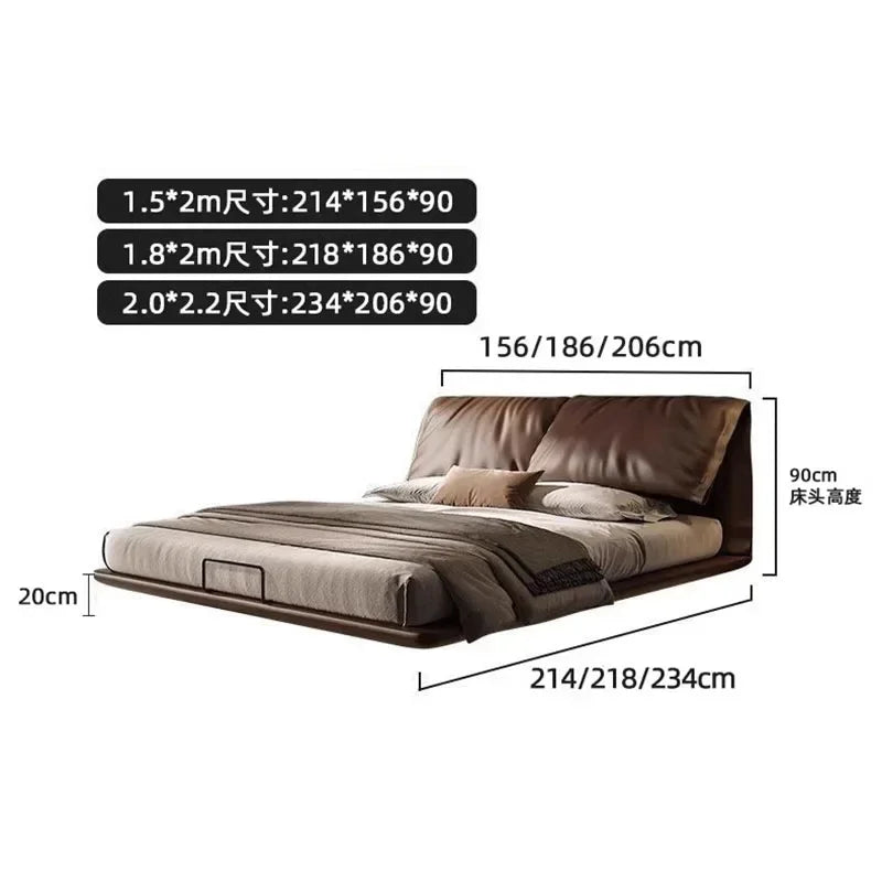 Nightstands Nordic Bed Double Bedroom Sleeping King Size Bed Frames Headboard Lounge Cama Matrimonial Home Furniture Decoraction