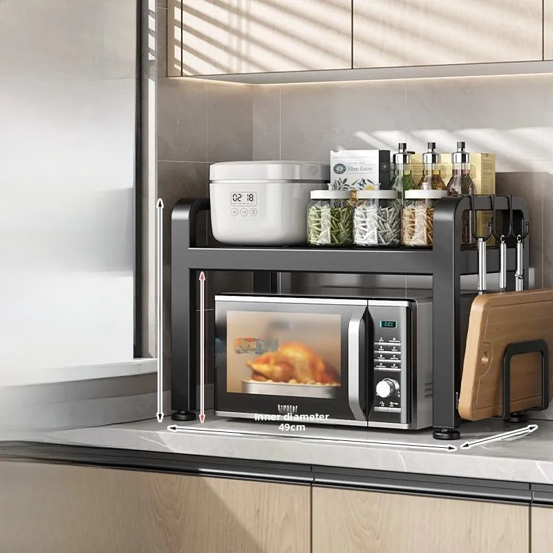 Kitchen Microwave Oven Ra Multi-Functional Home Countertop Rice Cooker Oven Storage Support Exble Organization elf