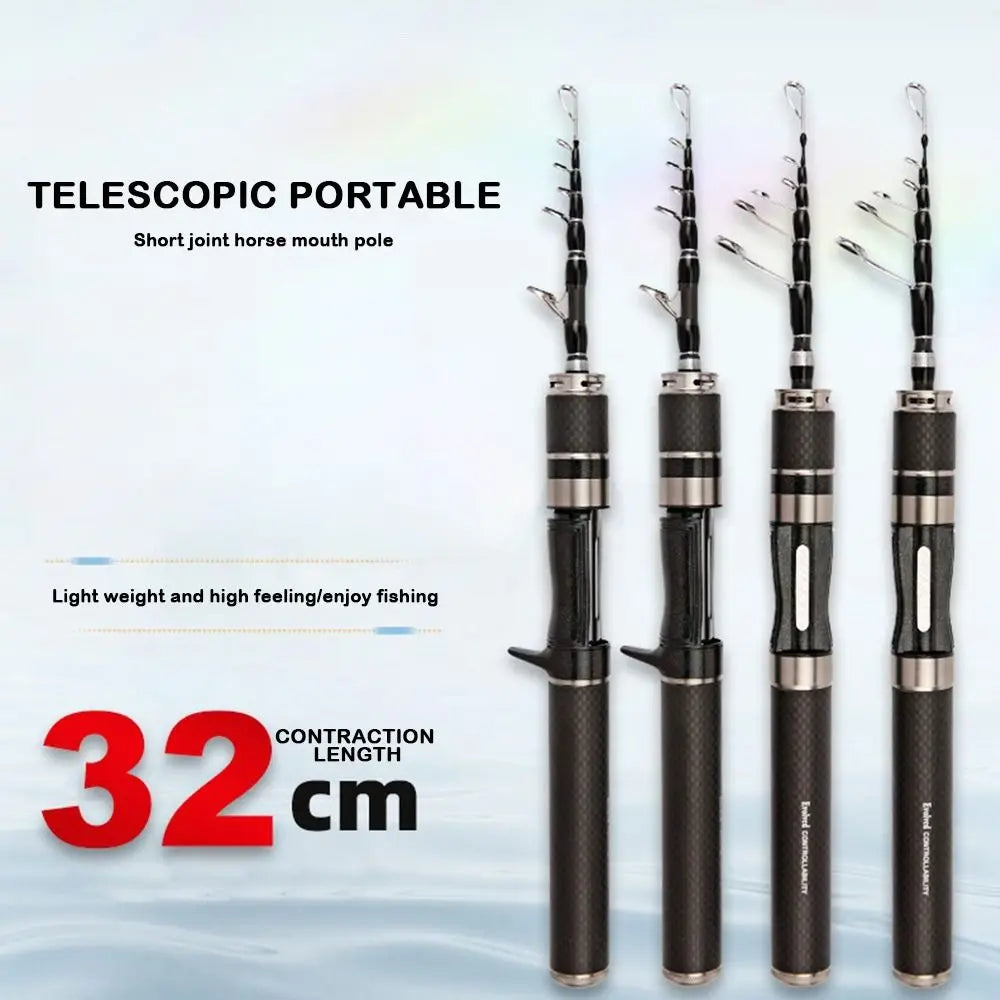 Telescopic Fishing Rod Full Kits Casting Rod Glass Fibre Fishing Rod Set 1.5m-1.8m Spincast Fishing Reel Fishing Pole Fishing