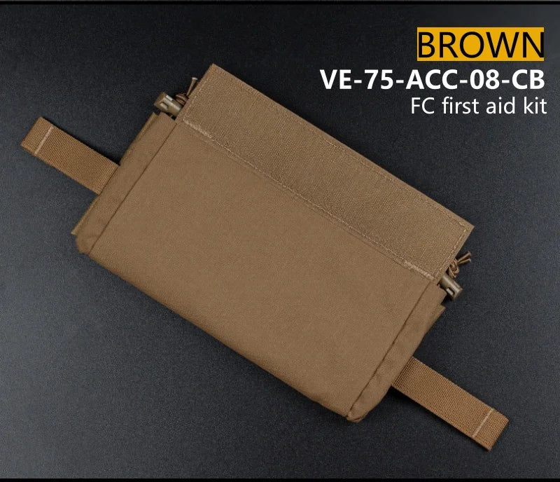 Hunting vest expansion lower abdominal emergency supplies storage bag, large capacity portable quick release FC emergency kit