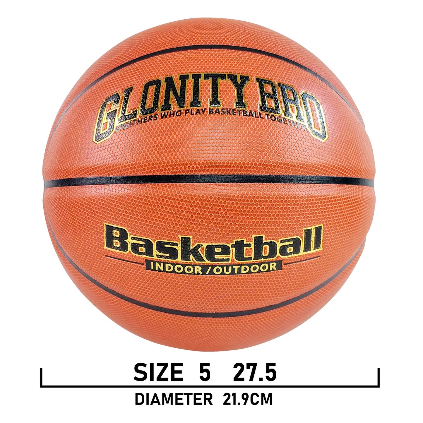 Customized Basketballs Wear-resistant In&Outdoor Size 7 6 5 Basketball Student Adults Team Sports Training Game Ball Gift Brown