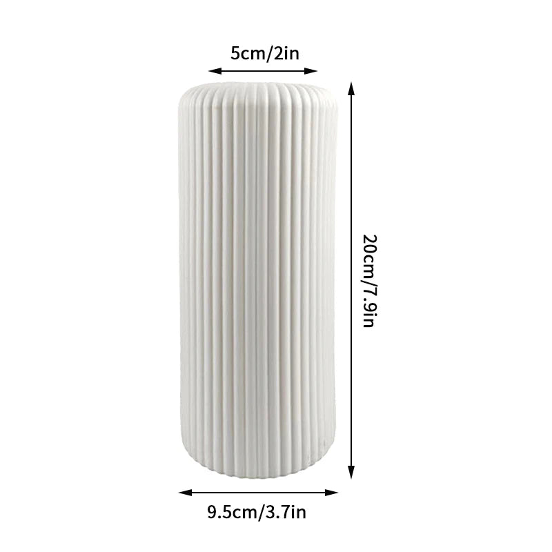 Nordic Vase Imitation Ceramic Flower Bottle Decorative Flowerpot Flower Arranging Ornament Plastic Home Plant Pot Wedding decor