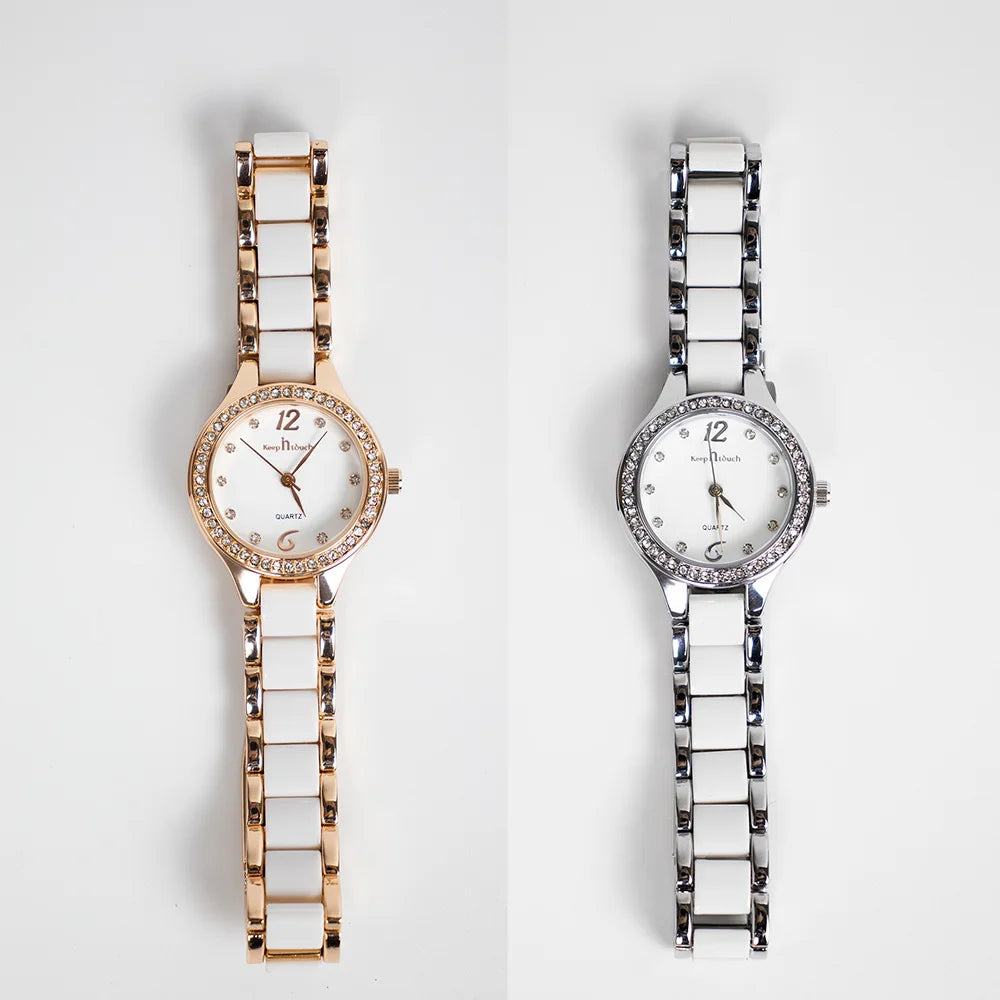 Women's Watch 2025 New Ladies Diamond Waterproof Quartz Wristwatches Resin Ceramic Strap Fashion Luxury Women Watches Gifts