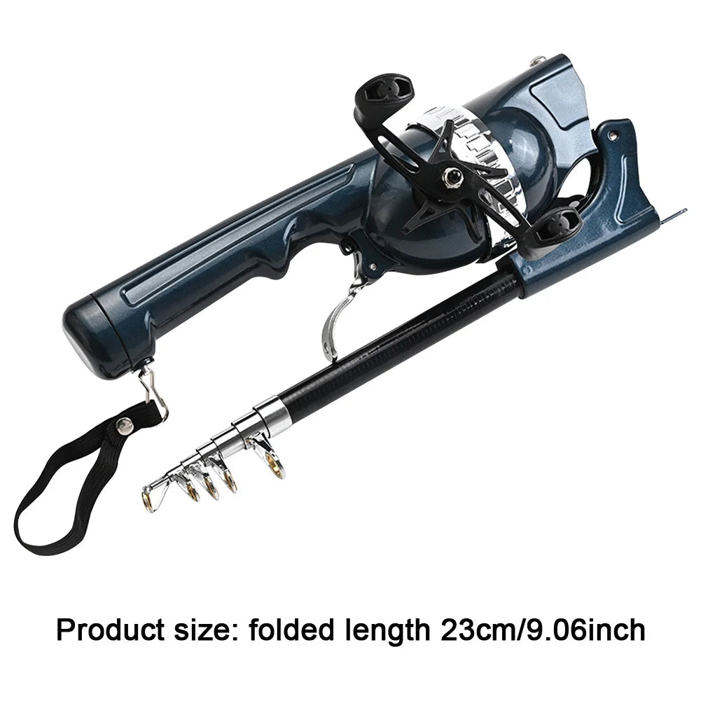 Portable Folding Fishing Rod Telescopic Fishing Pole with Reel Line Sea Pole Carbon Fiber for Outdoor Fishing Gifts for Men