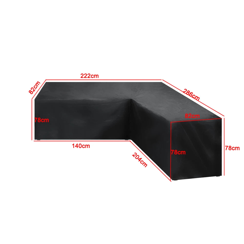 15 Size L Shape All-Purpose Covers Waterproof Rattan Corner Furniture Cover Garden Patio Outdoor Sofa Protector Anti-Dust