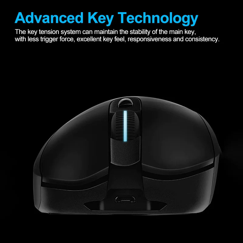 Logitech G703 LIGHTSPEED HERO Gaming Mouse 25600DPI Rechargeable Ergonomic 2.4G Wireless Bluetooth Mice RGB Backlight for gaming