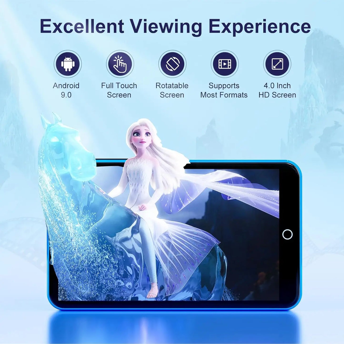 80GB(16GB+64GB) MP3 Player with Bluetooth and WiFi, Android MP3 & MP4 Players with 4" Touchscreen and Speaker,  Spotify