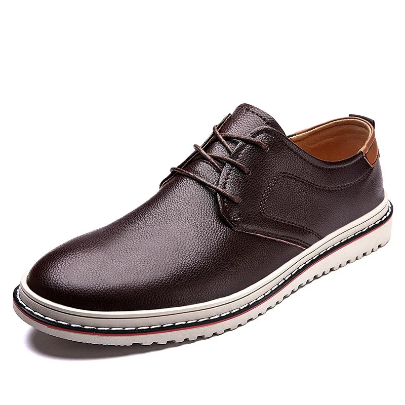 Golden Sapling Casual Business Shoes for Men Flats Leather Footwear Men's Leisure Derby Shoe Businessmen Dress Formal Loafer