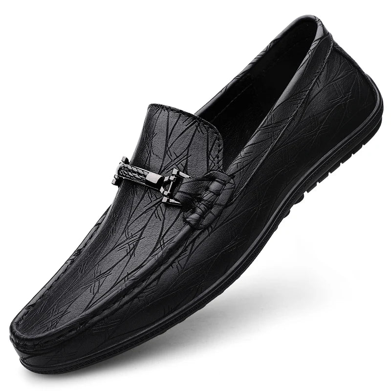 High End Loafers Shoes Casual Leather Shoes Men's Handmade Business Formal Flat Shoes Driving Footwear Breathable Male Moccasins