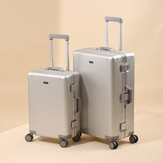 20/26 inch Aluminum-magnesium alloy Travel Suitcase Carry on Luggage Rolling Luggage Suitcase Boarding Trolley Case with Wheels