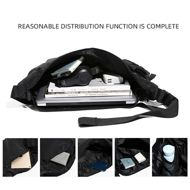 MOYYI Men Messenger Bags Casual Waterproof Crossbody Bag Hold 14 inch Laptop Shoulder Bag Unisex Travel Gym Bag