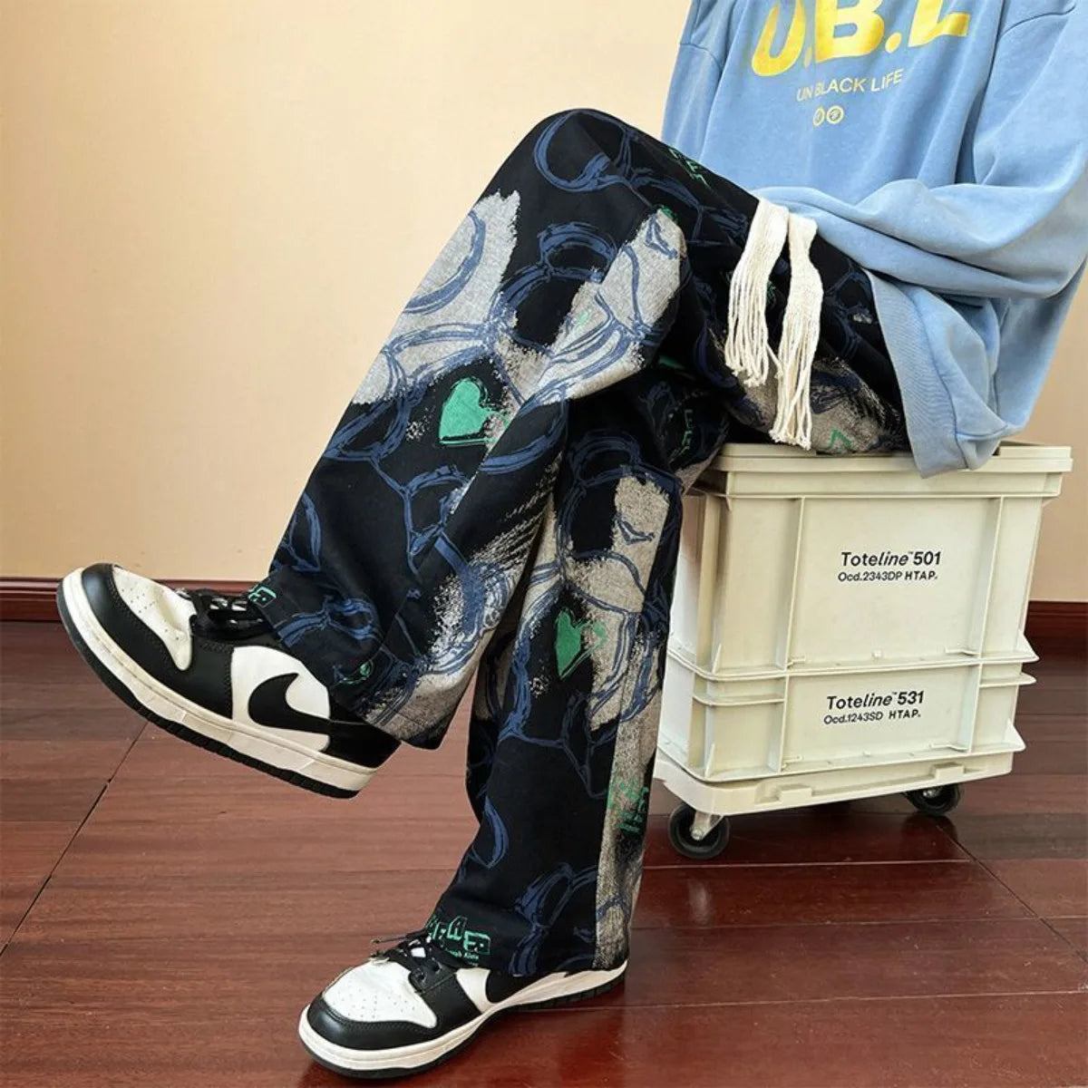Men's Clothing Casual new Premium Summer Sporty Lightweight Thin printing Long Pants Straight Leg Comfortable Breathable