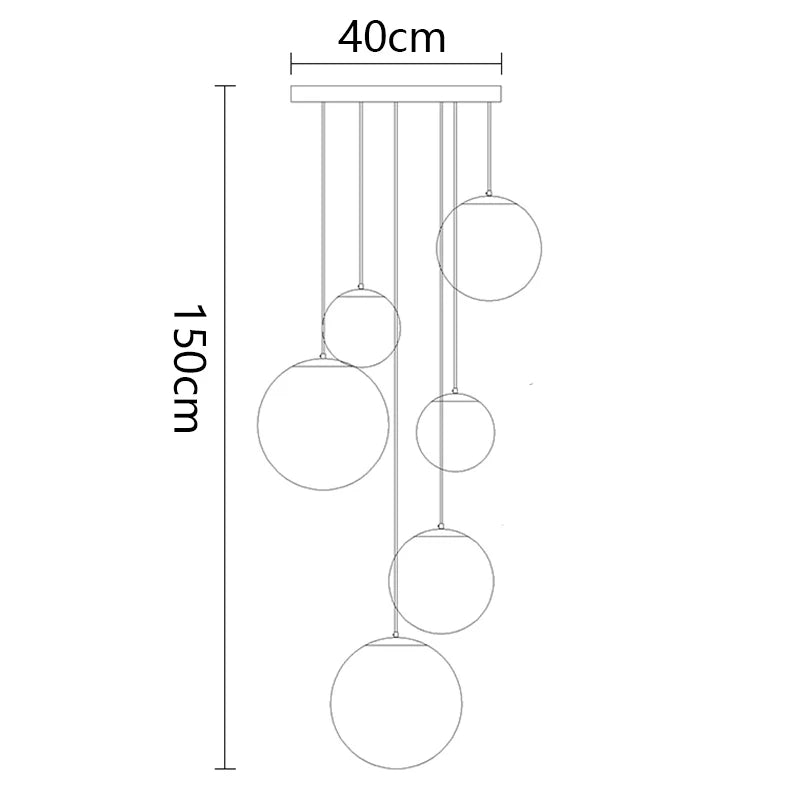 Nordic home decor dining room Pendant lamp lights indoor lighting stair lamp hanging light chandelier lamps for living room