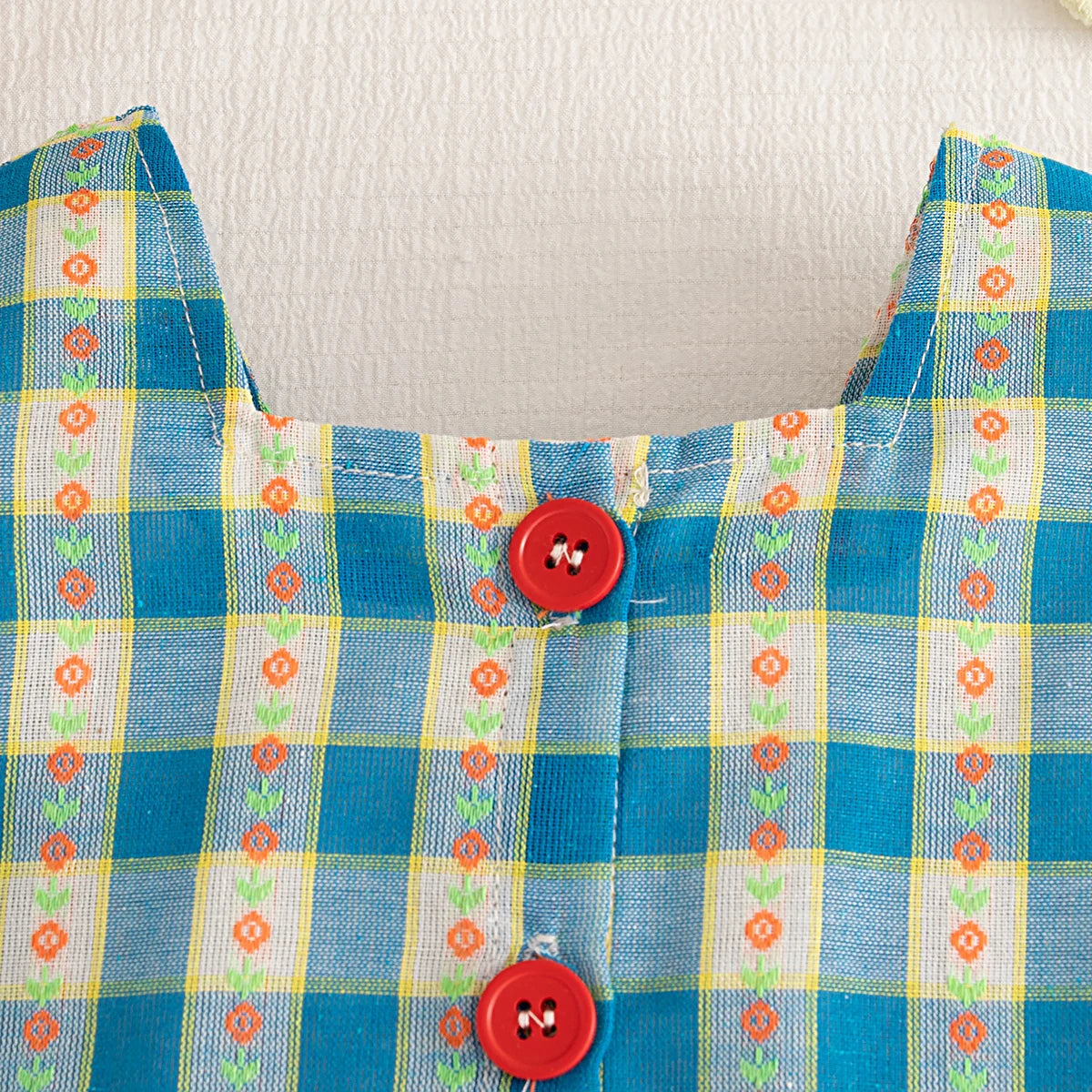 New Baby Clothes Girl 2 Pieces Checkered Top Shorts Cute Sweet Girl'S Sets Leisurely Vacation Baby Newborn Items