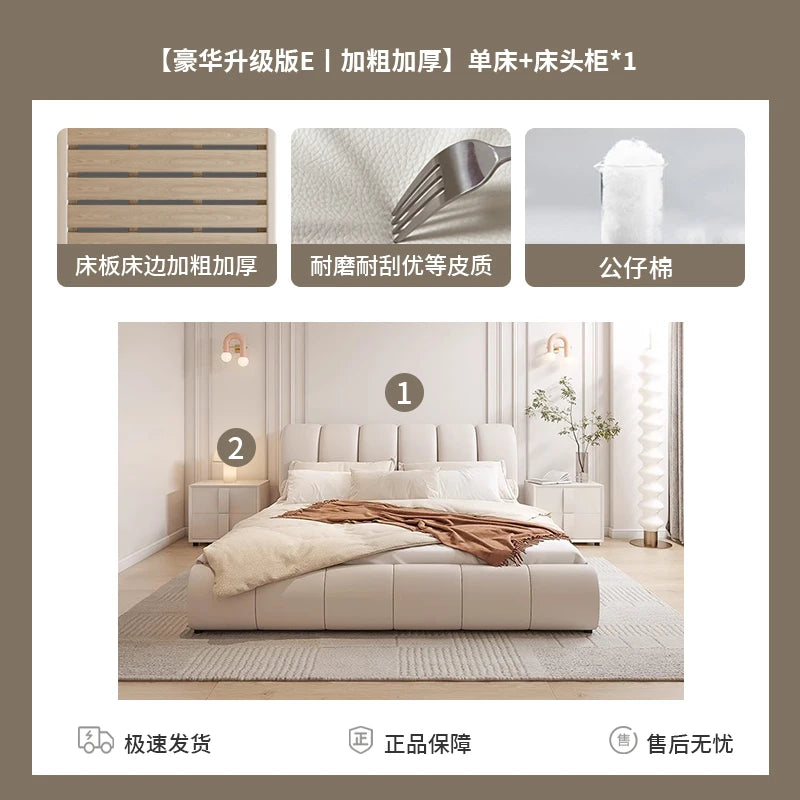 Modern Double Bed Bedroom Luxury Headboards King Size Bed Frame Multifunctional Somieres Y Marcos De Cama Home Furniture