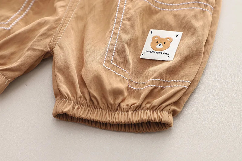Baby Boy Clothes Set T-Shirt+Shorts Kids Boy Summer Clothing Set Cute Cartoon Bear Outfit Set Infant Toddler Tee Shirt Pants
