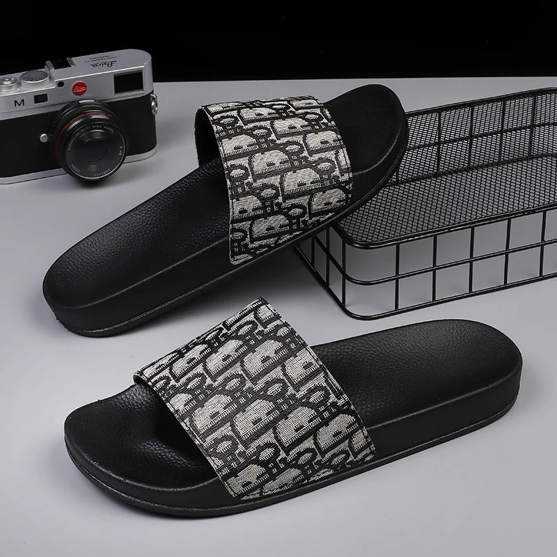 Southeast Asia 2025 large-size one-line slippers fashion outerwear summer men's outdoor beach flat sandals