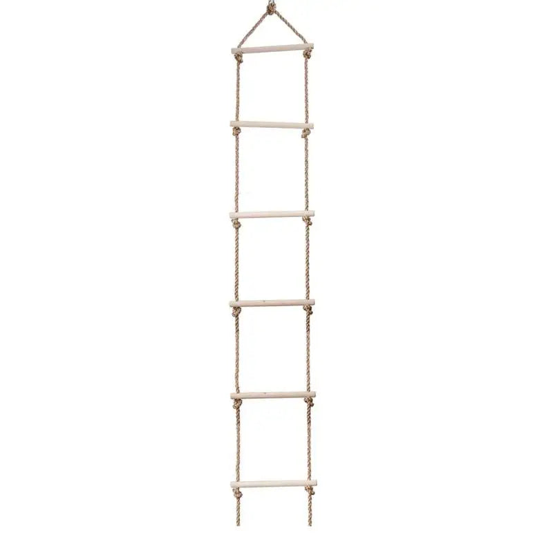 Kids Climbing Wooden Rope Ladder for Kids Wooden Swing Outdoor Game Toy 5-level Ladder Playground Indoor Kids Climbing Toys