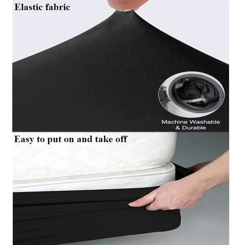 Box Spring Cover Around Bed Box -Mattress Protector Encasement Wrap 4 Sides Elastic Bed Box Set  for Twin/Full/Queen/King Bed 삿갓