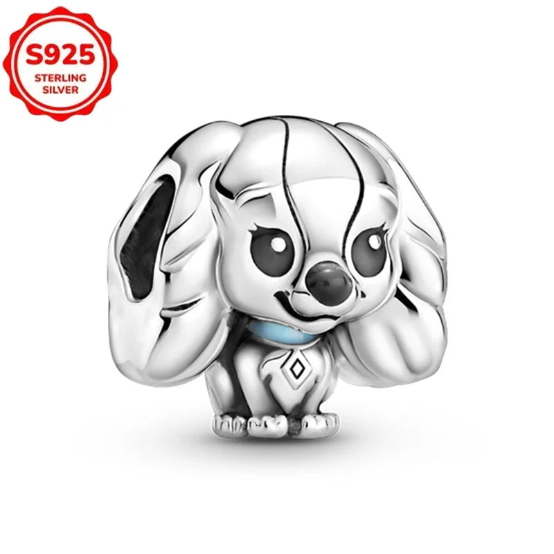 For Original Women 925 Bracelet Bangle Pendant Charm Disney Stitch 925 Sterling Silver Boutique Bead DIY Jewelry Gift New in Hot