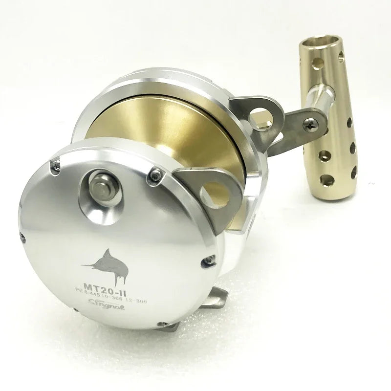 Metal Sea Fishing Reels, All for Goods, Low Speed Bait, Big Fish Equipment, Windlass, Max Drag  30 Kg , Saltwater Heavy Reel