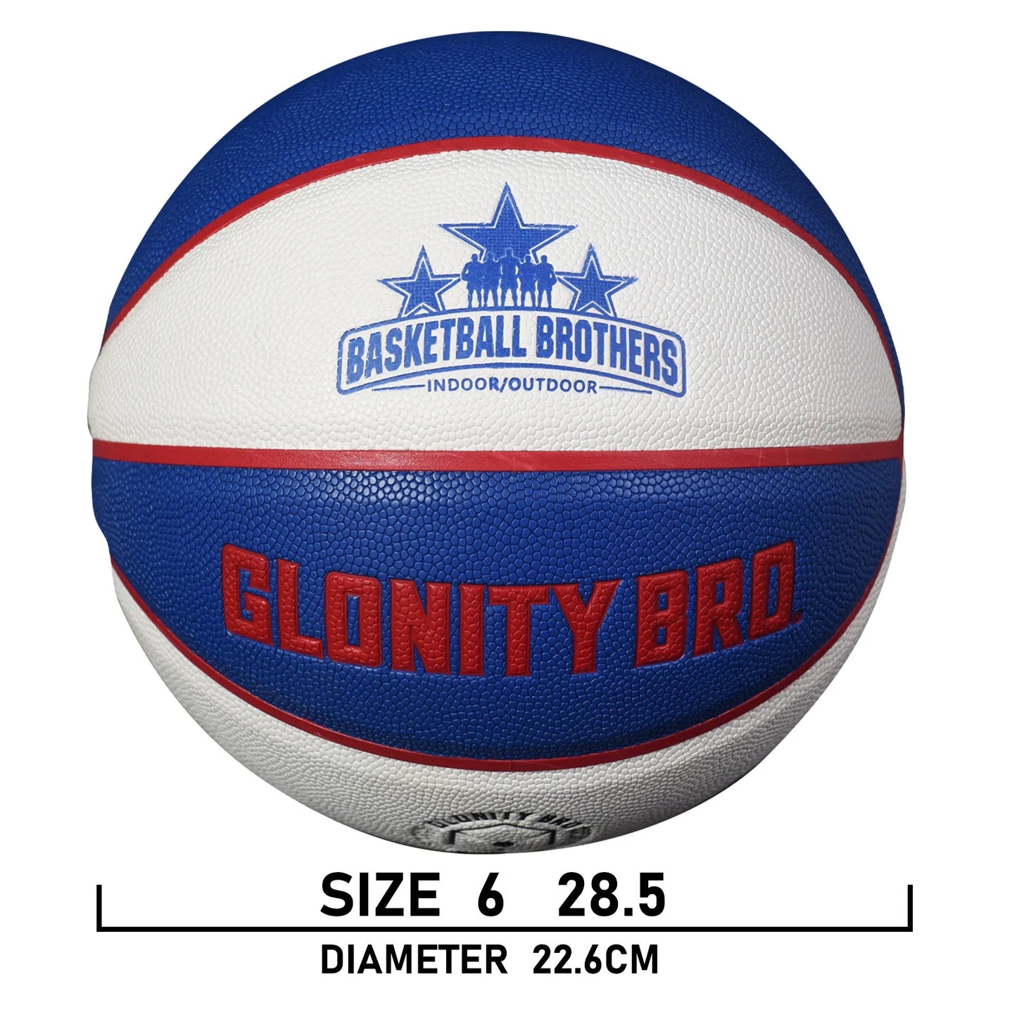 Size 6/7 Training Game Basketball Official Competition Standard Ball Women Men Outdoor Indoor High Quality Blue White Basketball