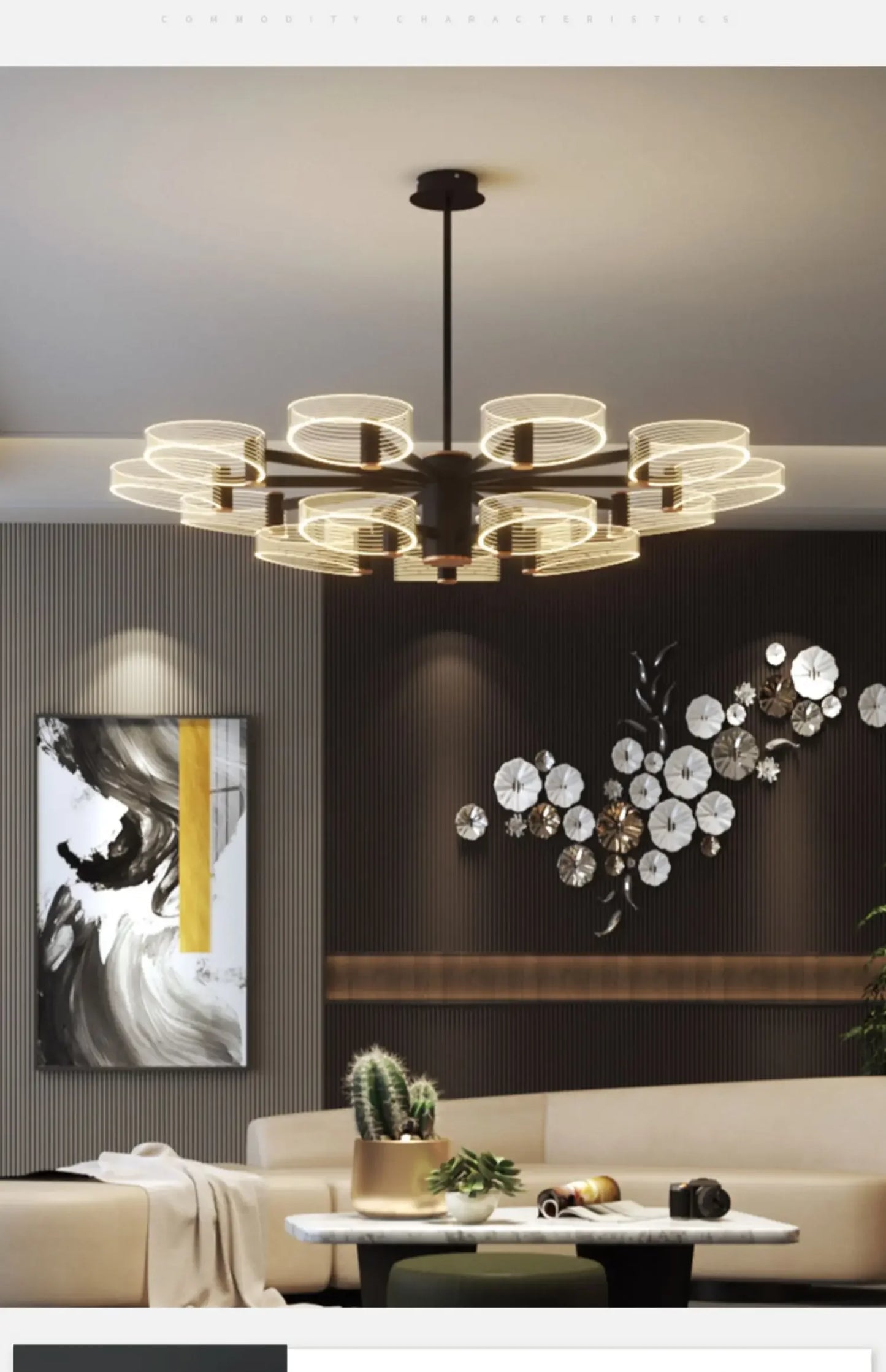 Living Room Pendant Light Simple Luxurious Nordic Fixture Bedroom Dining Room Ceiling Chandelier Home Decor Lighting 220V 110V